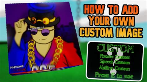 How To Get Your Own Custom Image On The Custom Glove in Roblox Slap ...