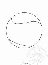 Tennis Ball Coloring Page  Team sketch template
