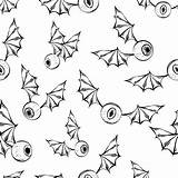Halloween Flying Eyeballs Vector Handmade Coloring Book Page Design For  sketch template