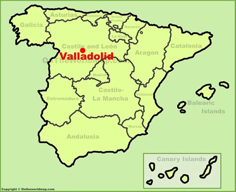 Valladolid location on the Spain map