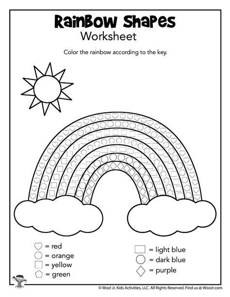 Shape Rainbow Worksheet | Woo! Jr. Kids Activities : Children's Publishing