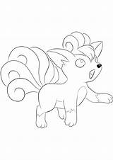 Vulpix No37  Pokemon Generation I Coloring Pages For Kids sketch template
