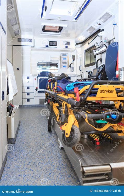 The ambulance vehicle editorial stock photo. Image of health - 183253568