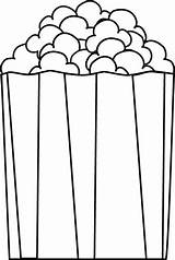 Popcorn Bag Coloring Page sketch template