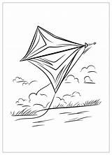 Kite Coloring Pages  Fun & Free Printable Templates For All Ages sketch template