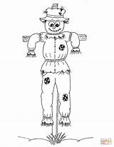 Printable Scarecrow Patterns Cut Out Sketch Coloring Page sketch template