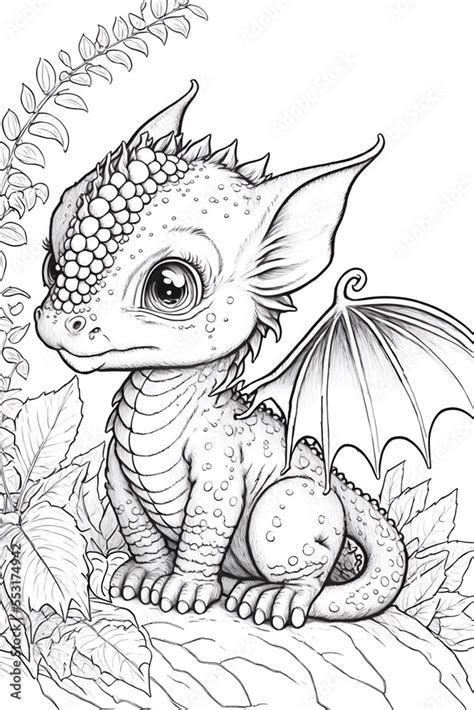 Baby Dragon Coloring Page