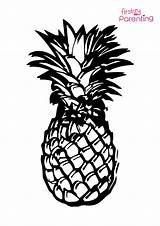 Pineapple Outline Coloring Page For Kids  FirstCry Parenting sketch template