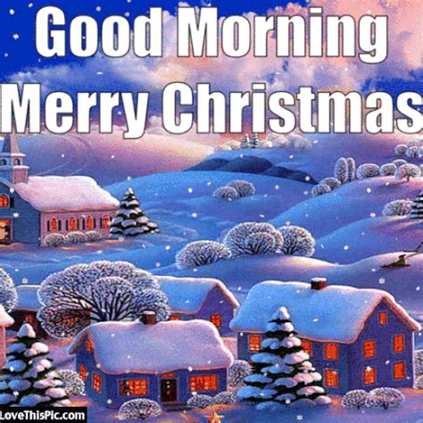 Good Morning Merry Christmas Image Quote With Snow Pictures, Photos ...