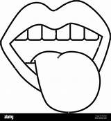 Human Tongue Coloring Page Pages sketch template