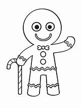 Gingerbread Man Coloring Pages For Kids sketch template