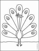 Peacock Coloring Pages For Kids sketch template