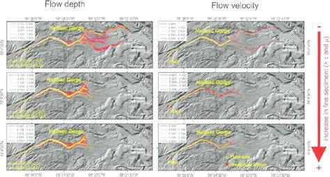 Results of alternative scenarios for lahars with equivalent volume of ...