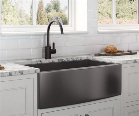 36-inch Farmhouse Sink - Gunmetal Black Matte Stainless Steel ...