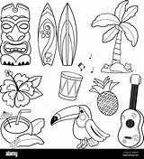 Luau Themed Coloring Pages sketch template