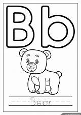 B Coloring Page sketch template