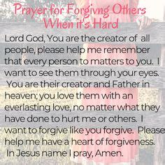 Prayer to forgive others