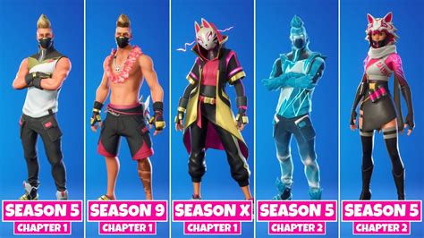 Evolution of Fortnite Drift Skins! (Chapter 1 Season 1 - Chapter 2 Season 5) - YouTube