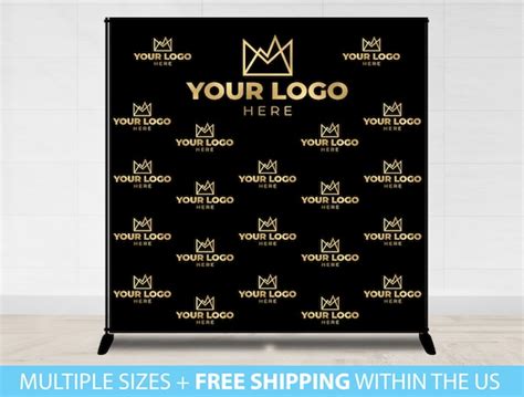 Custom Logo Backdrop Banner Step and Repeat Business Event | Etsy