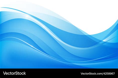 Abstract blue wavy water background Royalty Free Vector