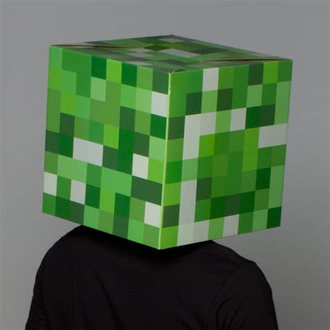 Minecraft Creeper Head Mask Adult Adjustable Halloween Accessory Costume Prop | eBay