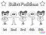 Ballet Positions Coloring Pages sketch template