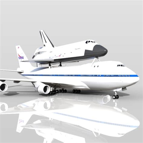 3d shuttle carrier aircraft boeing 747 model