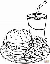 Fast Food Plate coloring Page  Free Printable Coloring Pages sketch template
