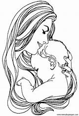 Madre Con Bebé En brazos Lámina Para Colorear E Imprimir Gratis  sketch template