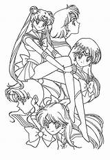 Sailor Moon Characters Coloring Pages sketch template