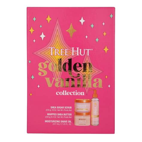 Give the gift that glows with Tree Hut's Golden Vanilla collection, featuring the warm delicious ...