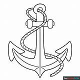 Anchor Coloring Page  Easy Drawing Guides sketch template