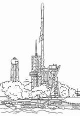 SpaceX Falcon 9  SES 10 Launch coloring page Free Printable Coloring sketch template