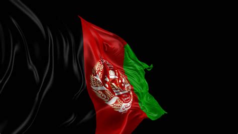 Flag Of Afghanistan Beautiful 3d Animation Of The Afghanistan Flag With Alpha Channel In 4K ...