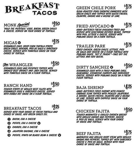 Torchy’s Tacos Menu, Menu for Torchy’s Tacos, The Woodlands, Houston ...