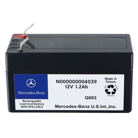 Mercedes-Benz Rechargeable 12V 1.2Ah Lead-Acid Battery (N000000004039) (Refurbished) | Walmart ...