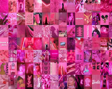 Pink Collage Kit Hot Pink Wall Collage Pink Aesthetic Photo - Etsy Canada