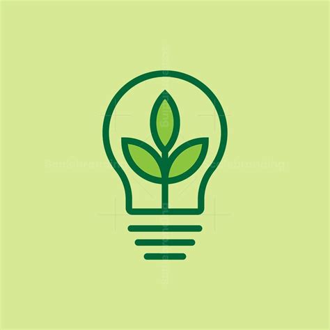 Leaf Bulb Logo in 2024 | Eco logo, Eco logo design, Bulb