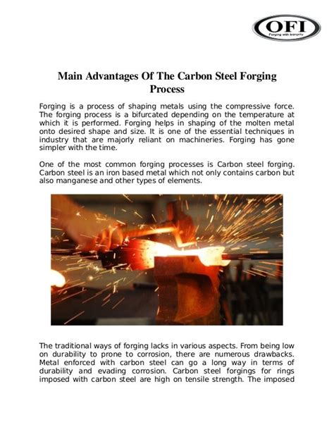 Main Advantages Of The Carbon Steel Forging Process