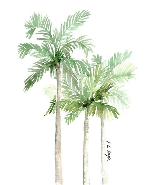 Watercolor Palm Trees Original Painting | Etsy | Watercolor trees, Palm ...