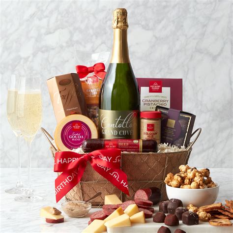 Happy Birthday Sparkling Wine Gift Basket | Hickory Farms