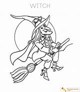 Wicked Witch Halloween Coloring Pages sketch template