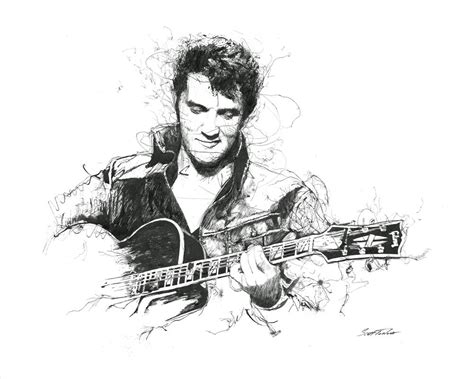 The King Of Rock & Roll – Miniature by Scott Tetlow, Limited Edition Giclée Print at Collectors ...