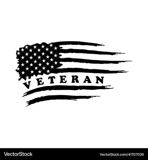 American veteran flag Royalty Free Vector Image