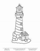 Coastal Lighthouse Coloring Pages For Adults Sketch Page sketch template