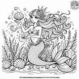 Mystical Siren Coloring Pages Unveil The Oceans Secrets sketch template