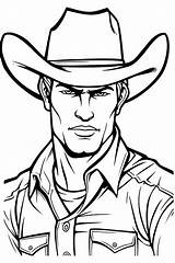 Cowboy Pictures To color Free & Printable  Kokoprintcom sketch template