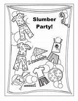 Pajama Party Pages Coloring sketch template
