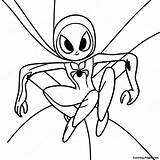 Adventurous Spider Girl Coloring Page  Pagescom sketch template