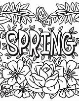 Cute Spring Coloring Pages For Kids And Adults sketch template